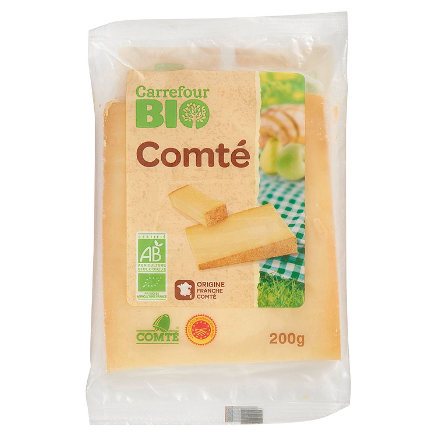 Comté au lait cru de vache bio CARREFOUR BIO