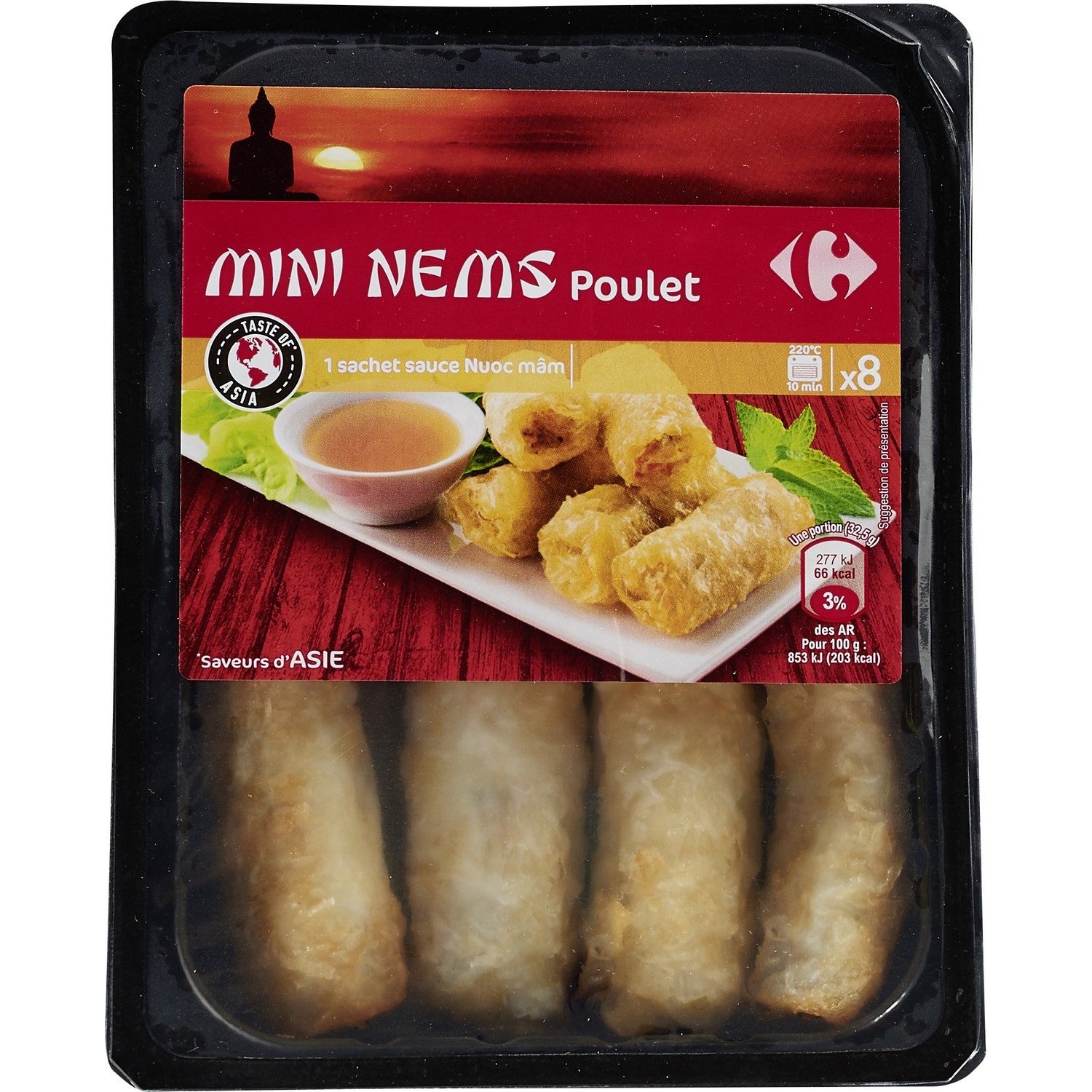 Mini Nems poulet + sauce Nuoc mâm CARREFOUR