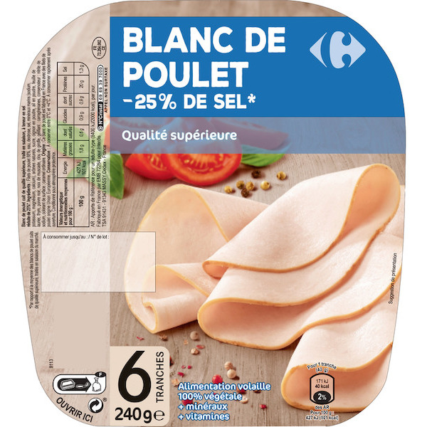 Blanc de poulet -25% de sel