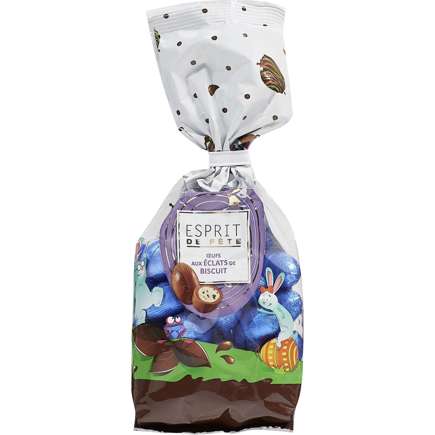 Chocolat de Pâques œufs aux éclats de biscuit E...