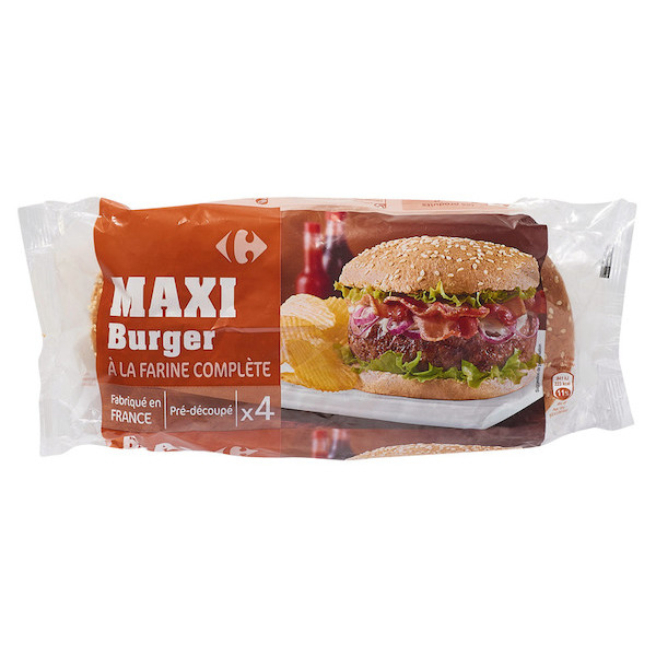 carrefour Pains pour burger code EAN 3560070962150 