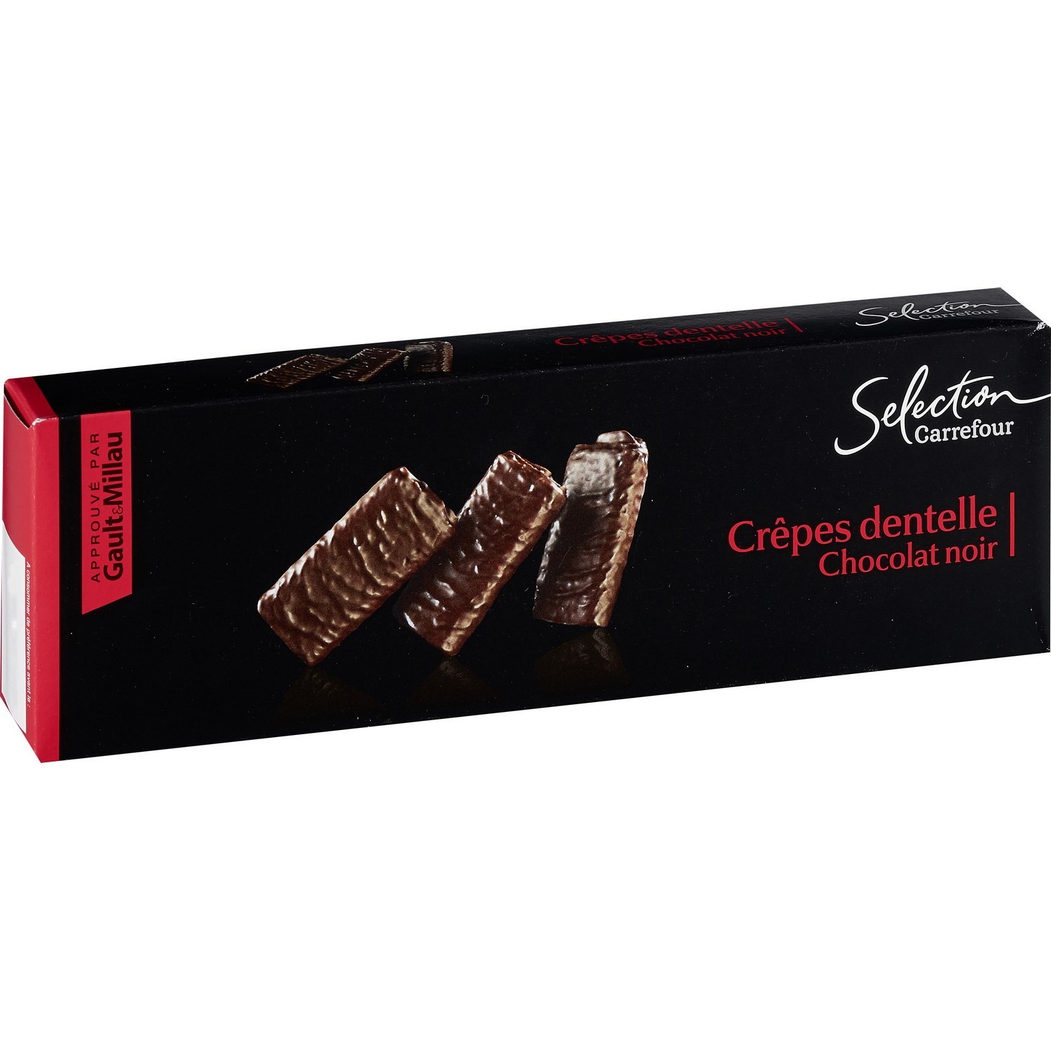 Biscuits crêpe dentelle chocolat noir CARREFOUR...