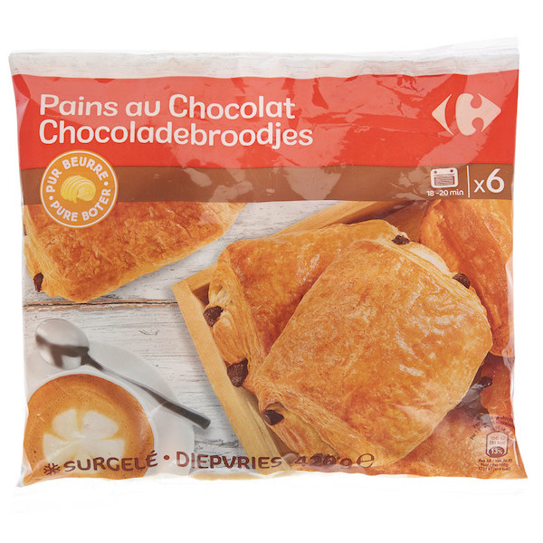 Pains au chocolat surgelés