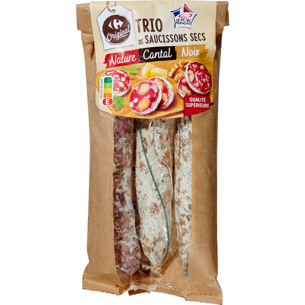 Trio de saucissons secs