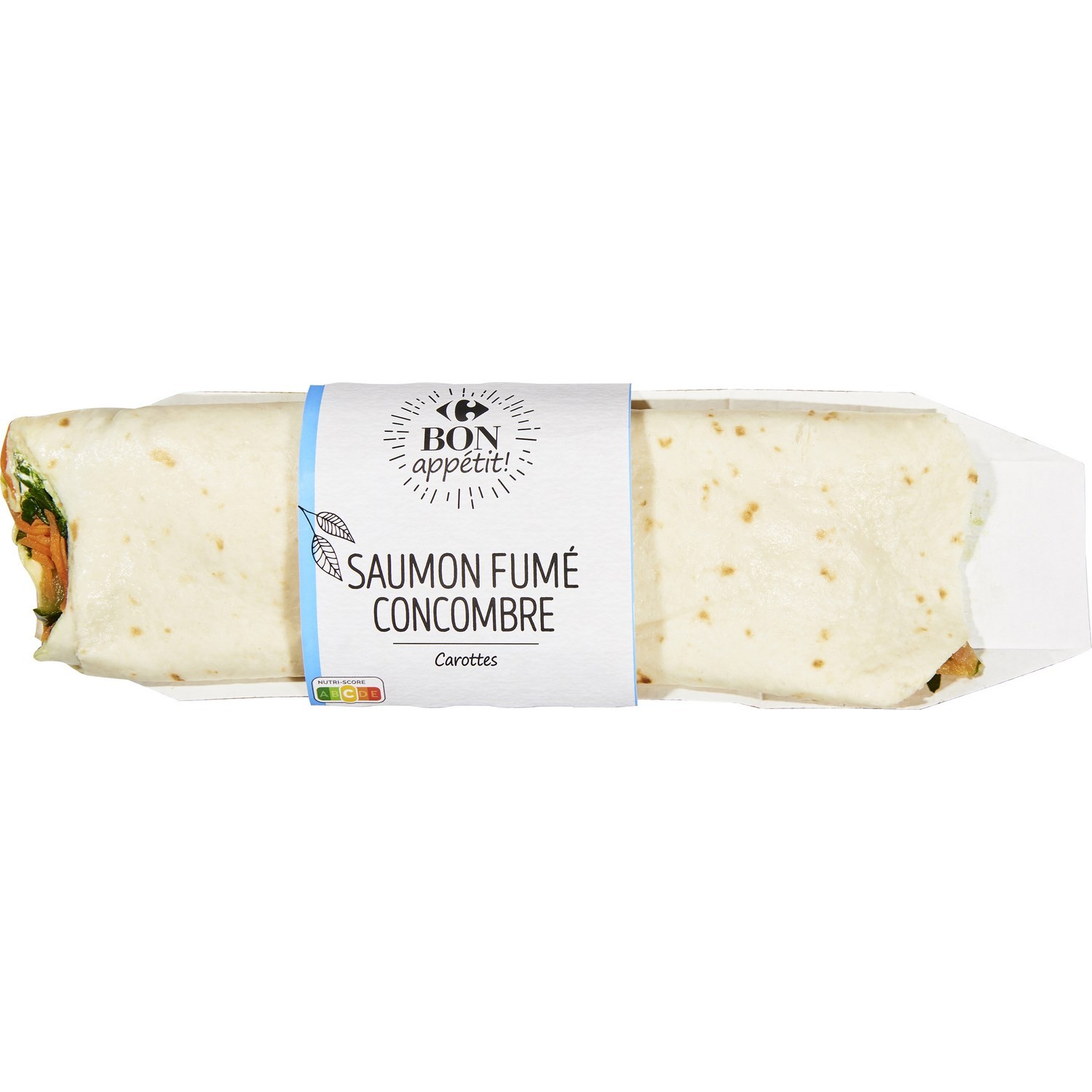 Wrap saumon fumé concombre carottes CARREFOUR B...
