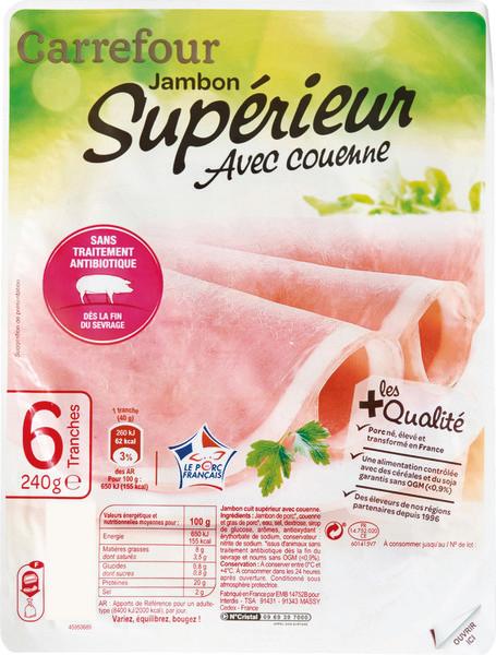 JAMBON SUPÉRIEUR CARREFOUR