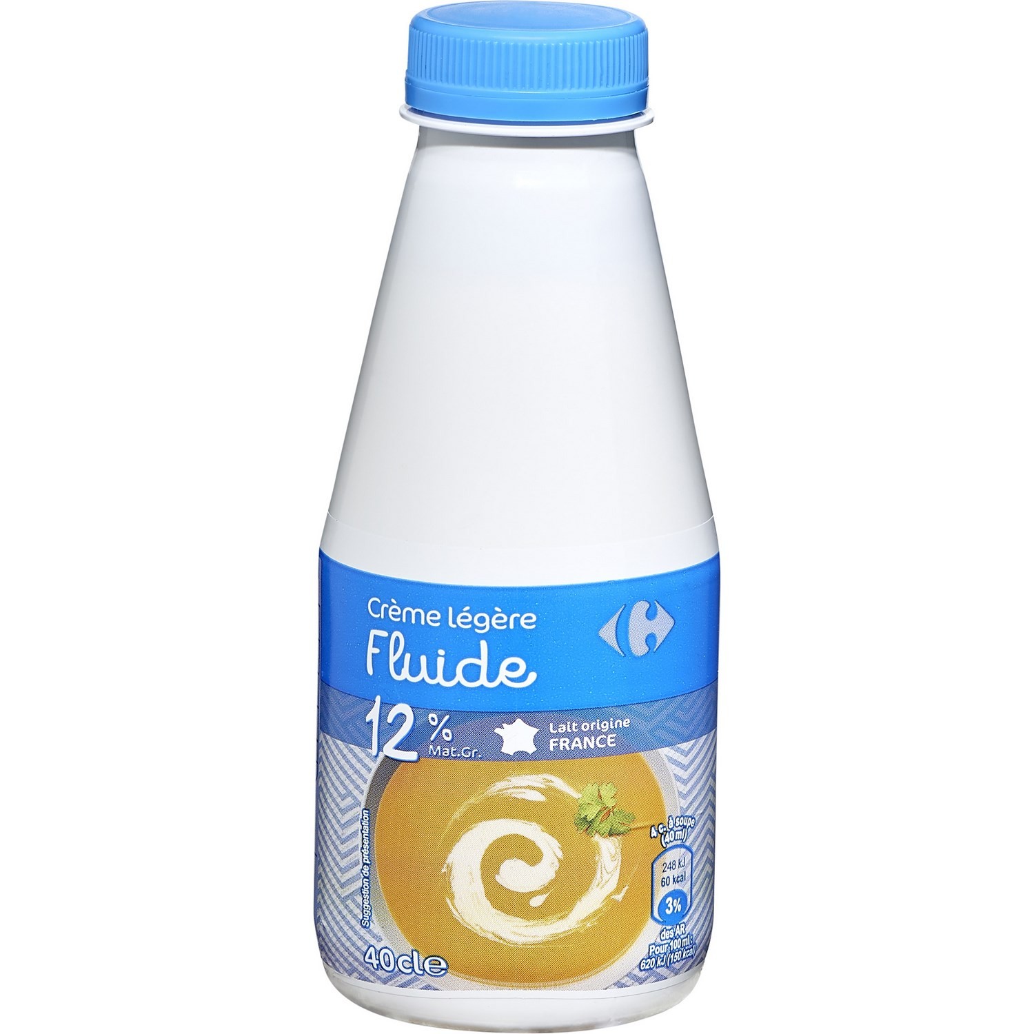 Créme Fluide Légère 12% Mat.Gr. CARREFOUR