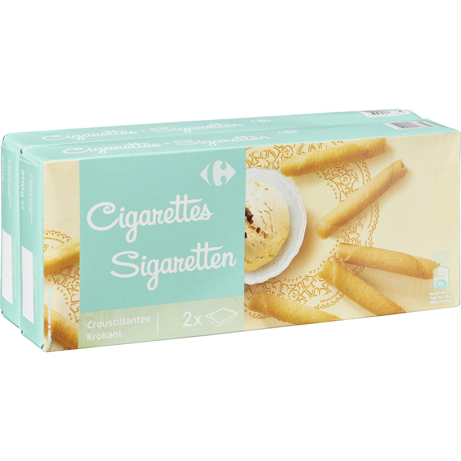 Biscuits Cigarettes croustillantes CARREFOUR