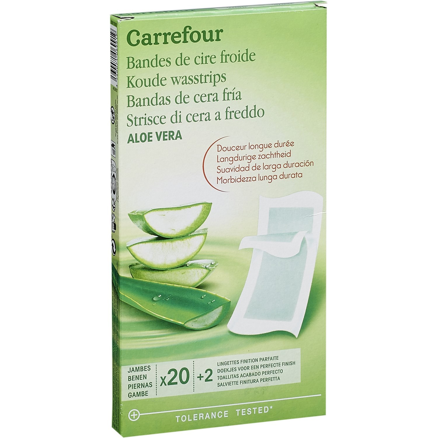 Bandes de cire froide jambes CARREFOUR