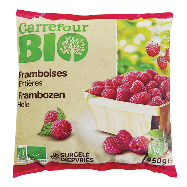 Framboises entières surgelées