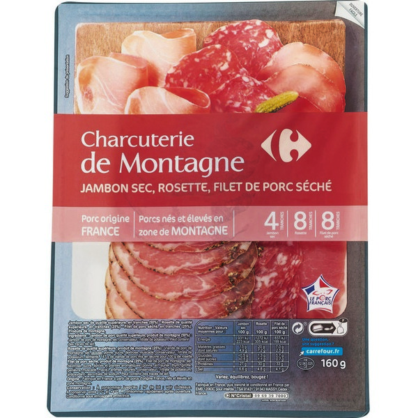 PLATEAU DE CHARCUTERIE DE MONTAGNE CARREFOUR