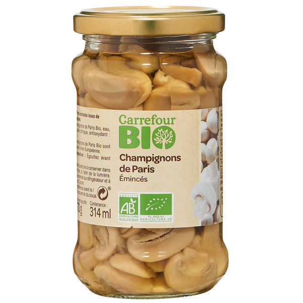 carrefour-bio Champignons émincés code EAN 3560071093099 
