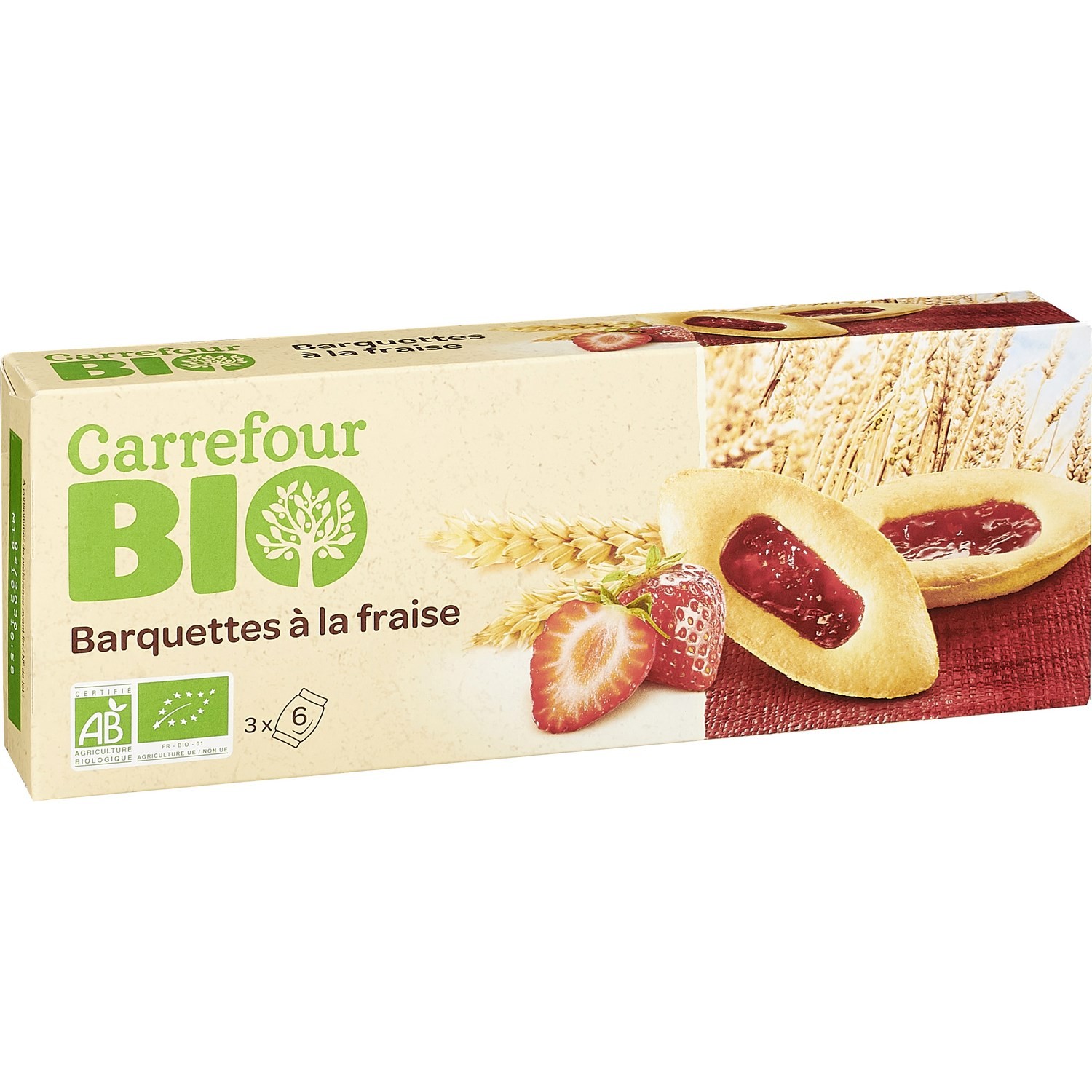 Biscuits bio à la fraise CARREFOUR BIO