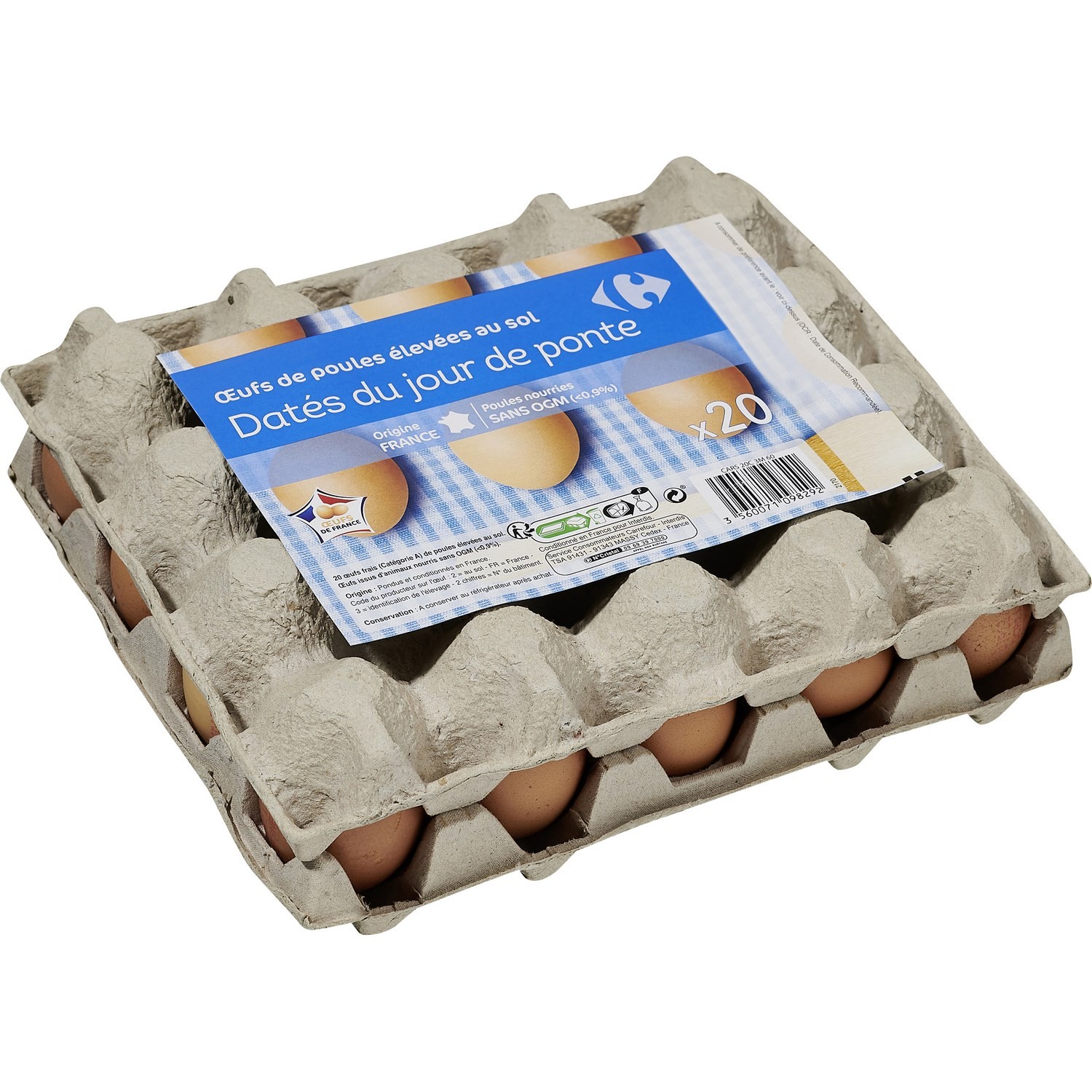 Œufs de poules élevées au sol CARREFOUR