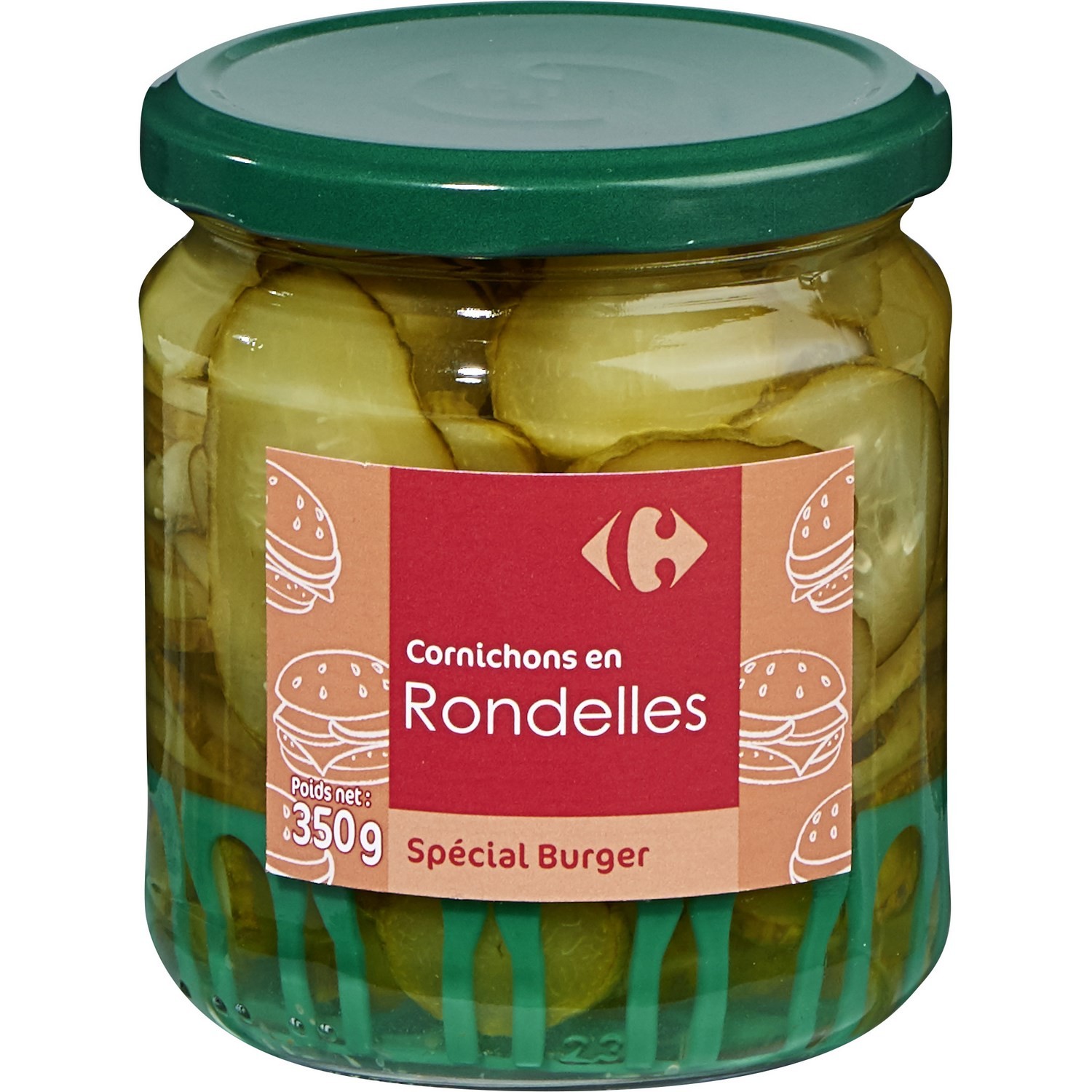 Cornichons en rondelles spécial burger CARREFOUR