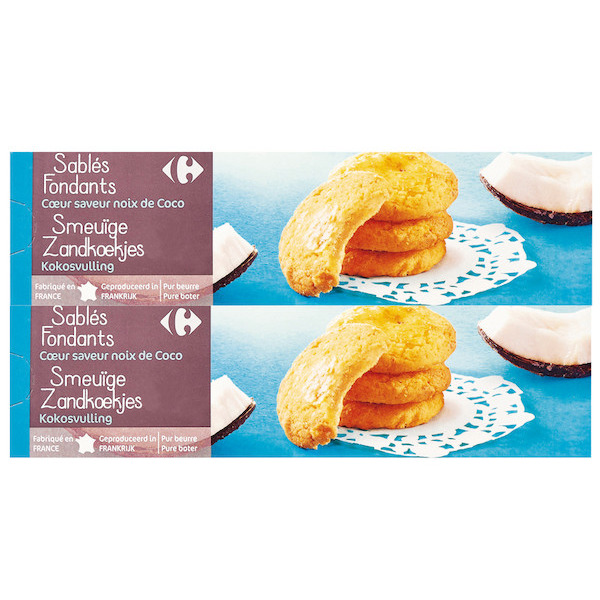 SABLÉS FONDANTS CŒUR FOURRÉ CARREFOUR