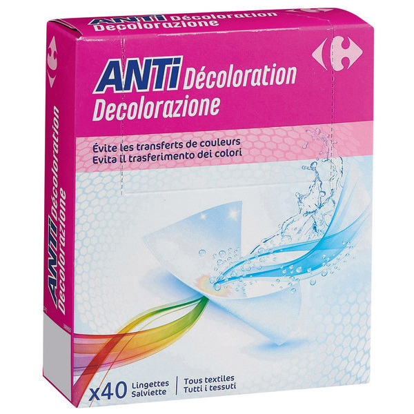 Lingettes anti-transferts de couleurs