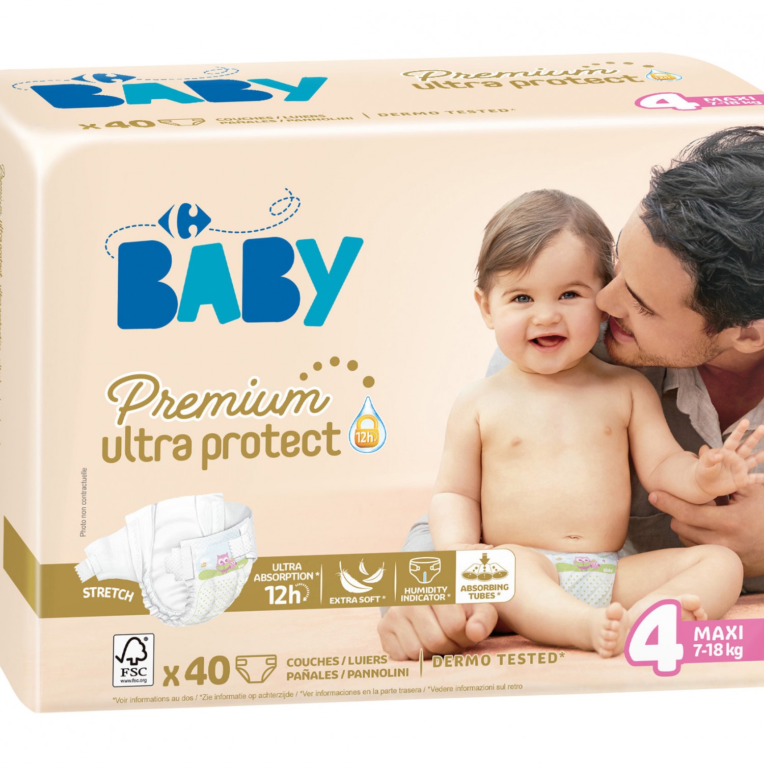 Couche Premium Ultra Protect T4 : 7-18 kg CARRE...