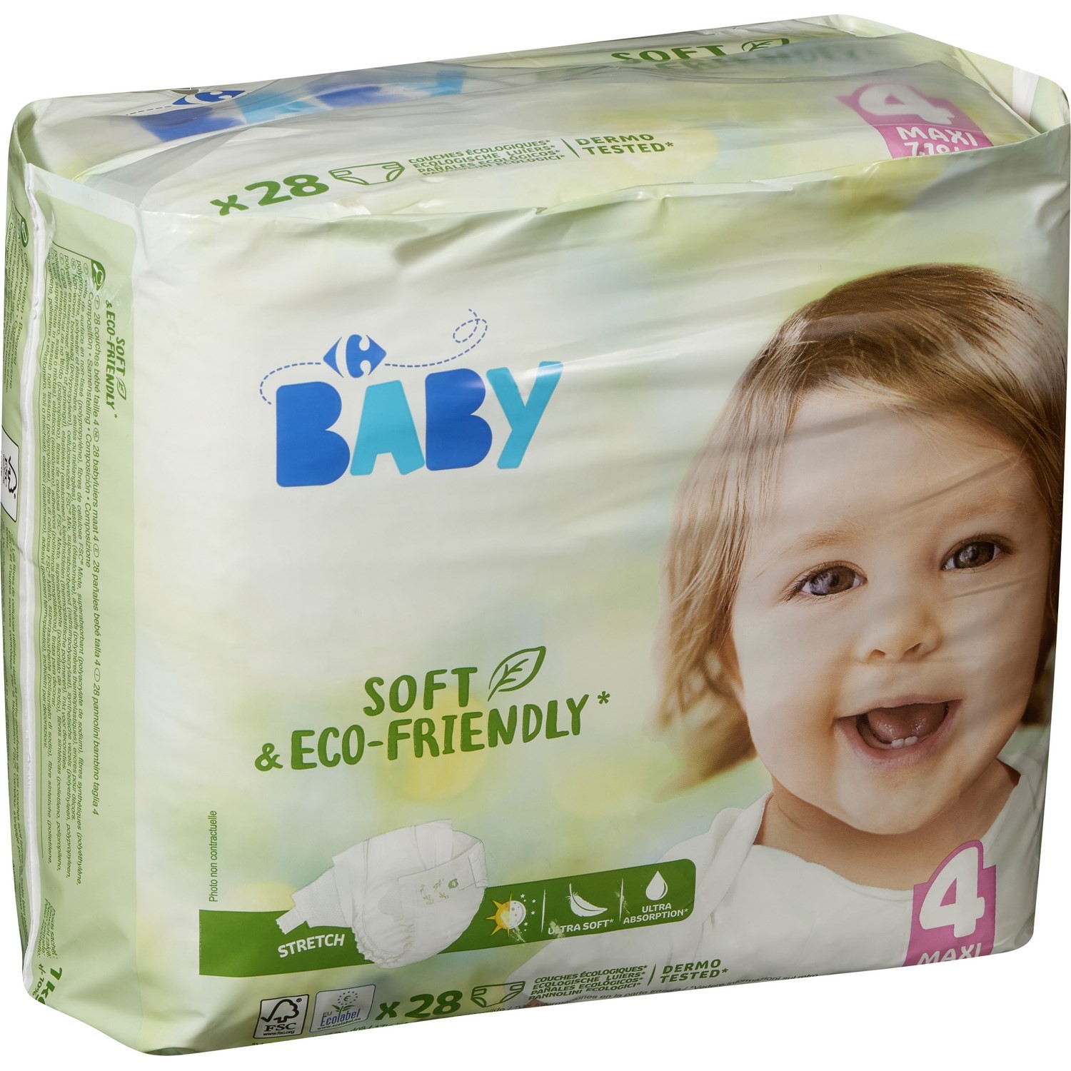 Couches Soft & Eco-friendly  T4 :7-18Kg CARREFO...