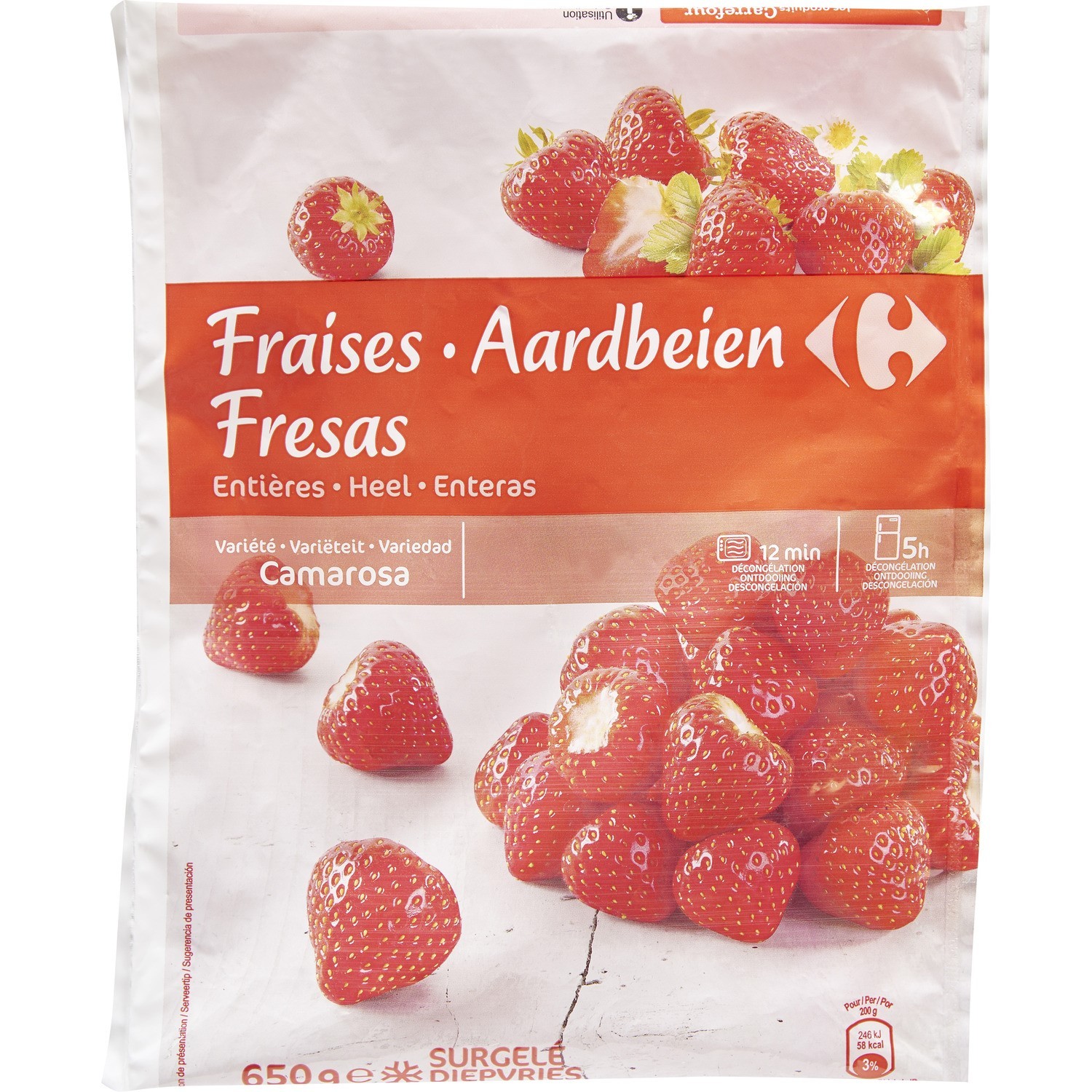 Fraises entières variété Camarosa CARREFOUR