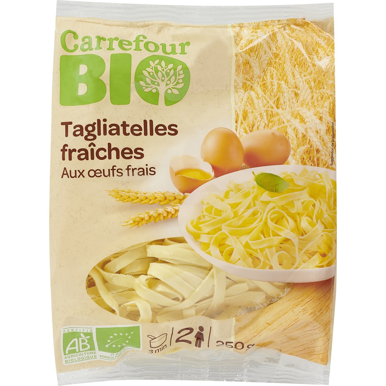 Pâtes fraîches bio CARREFOUR BIO
