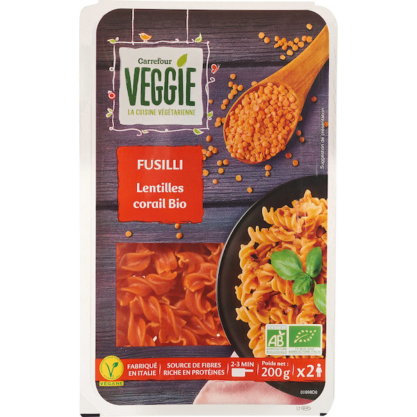 carrefour-veggie Fusilli code EAN 3560071177850 