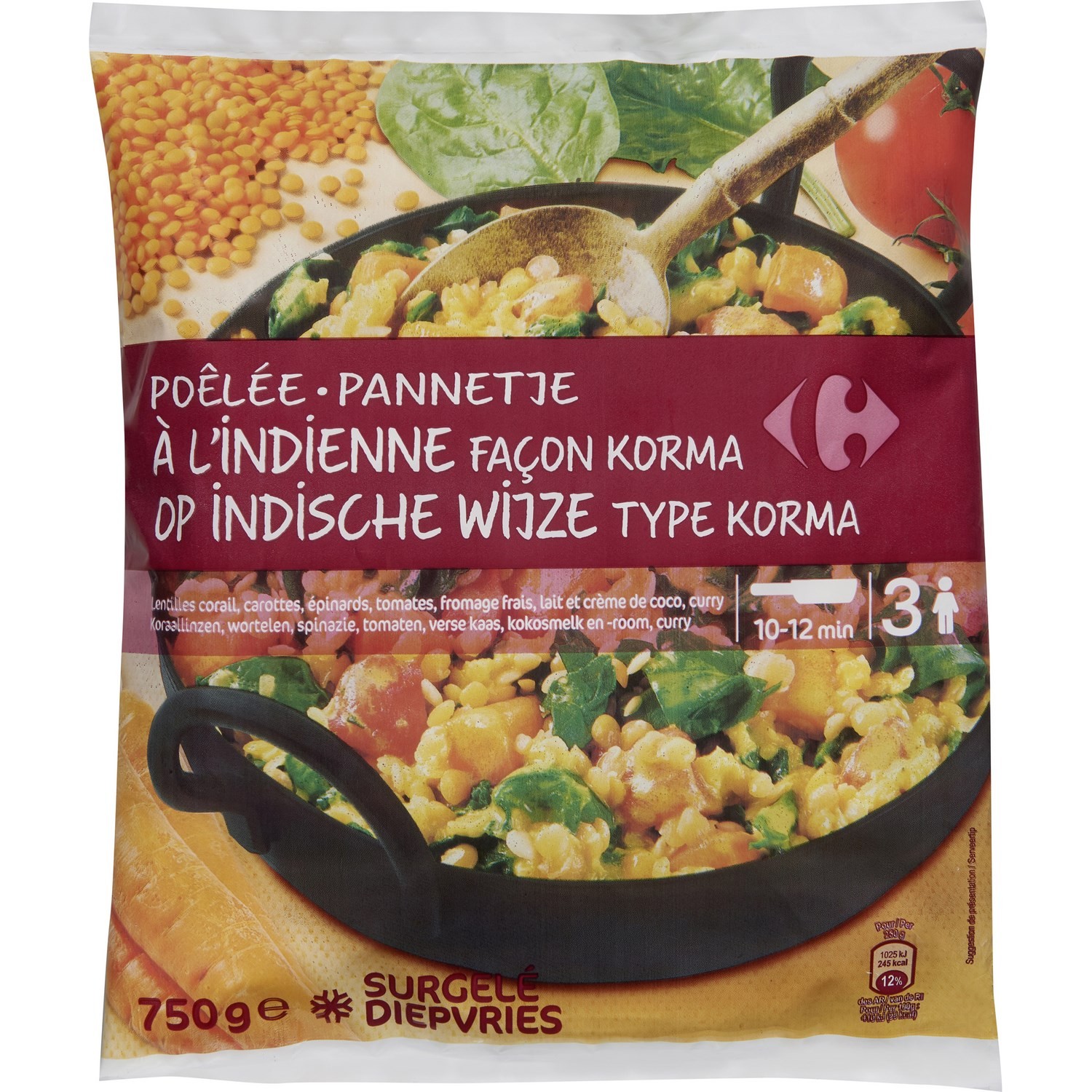 Légumes cuisinés Poêlée à l'indienne façon Korn...