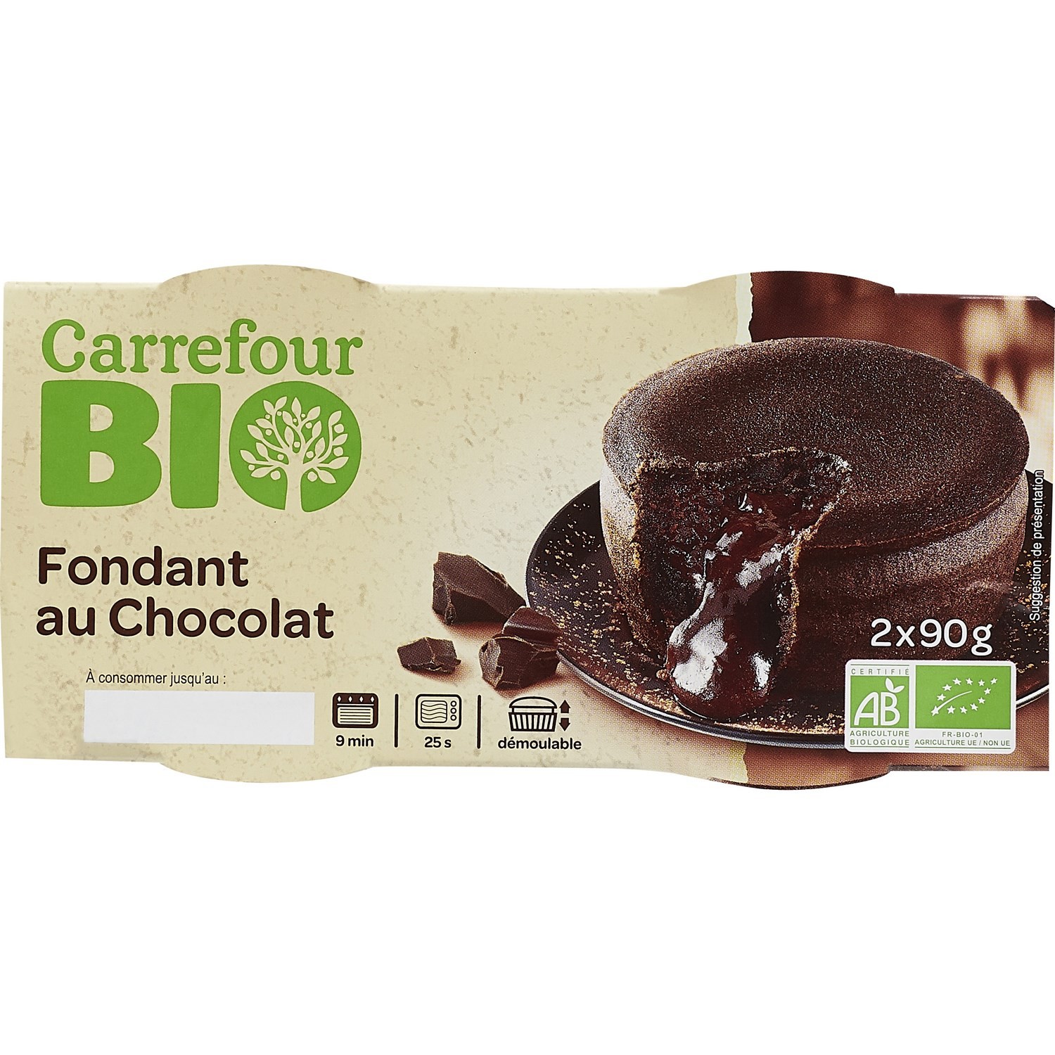 Dessert fondant chocolat Bio CARREFOUR BIO
