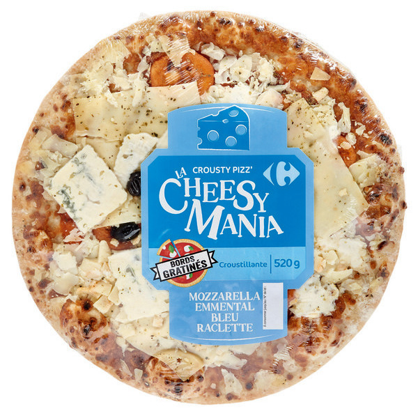 carrefour Pizza croustillante Cheesy Mania code EAN 3560071183813 