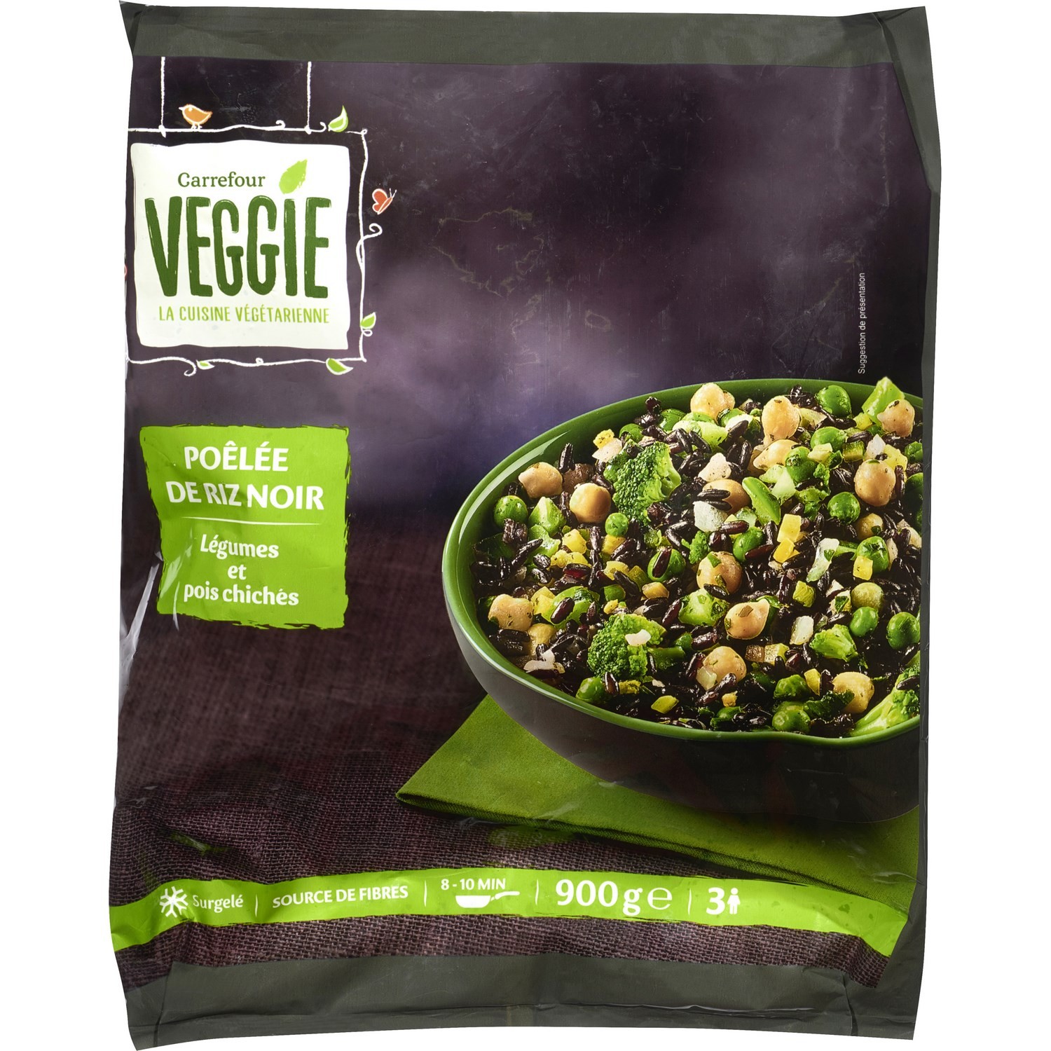 Légumes cuisinés Poêlée de riz noir légumes CAR...