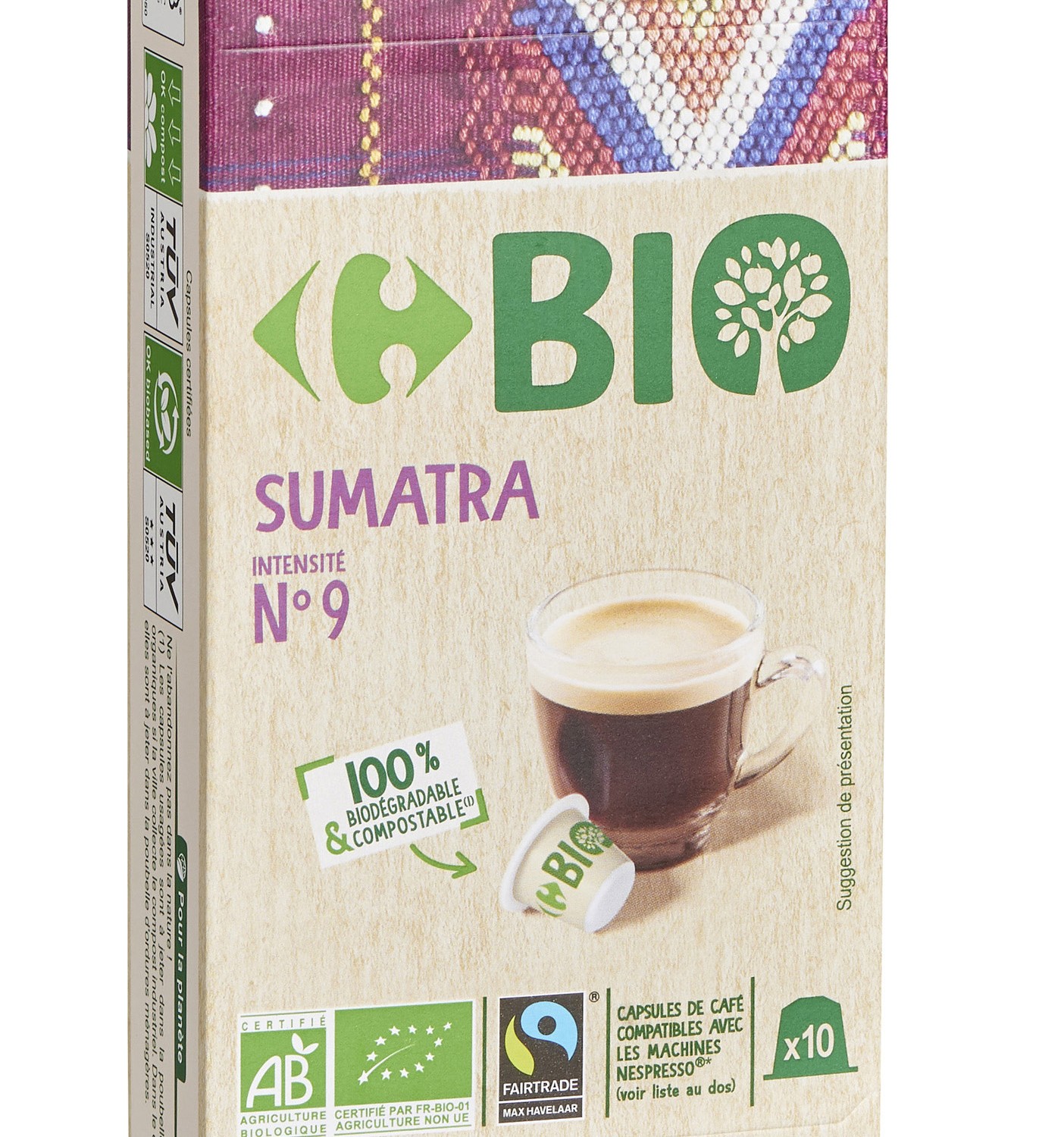 Café capsules Sumatra N°9 Bio CRF BIO