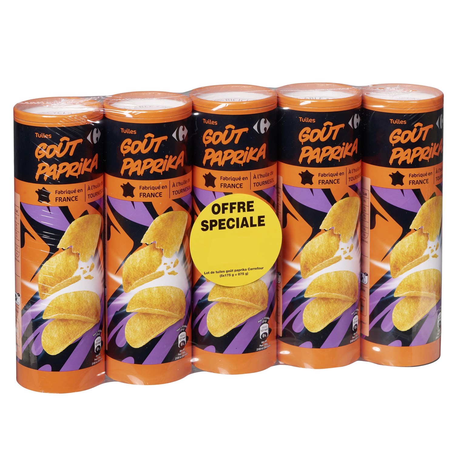 Chips tuiles goût paprika CARREFOUR