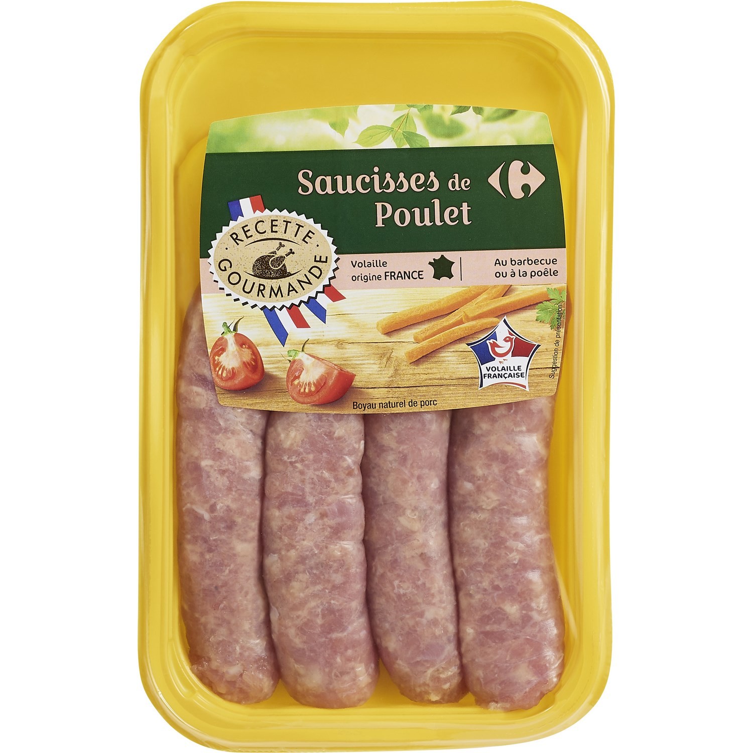 Saucisses de poulet CARREFOUR