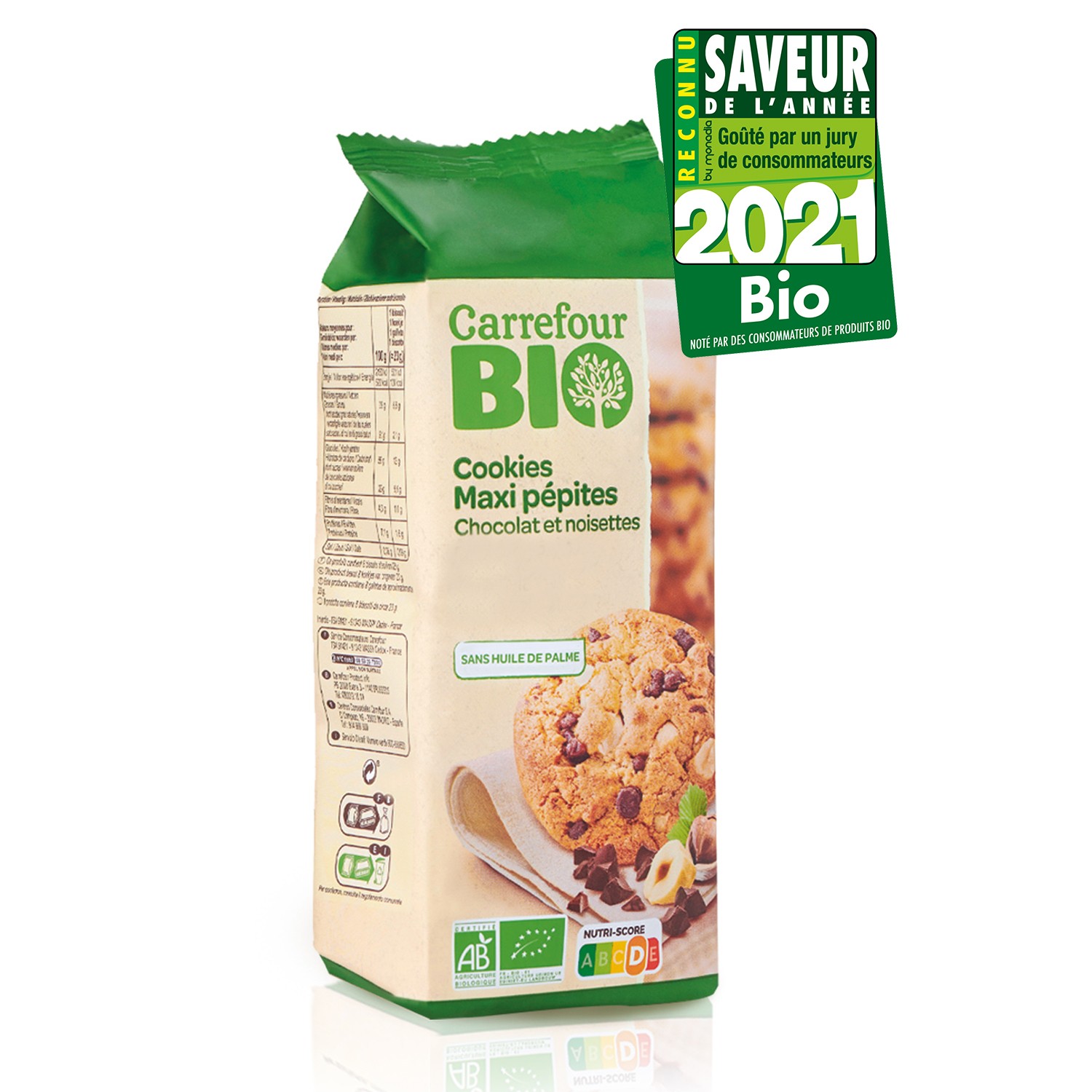 Cookies bio chocolat et noisettes CARREFOUR BIO