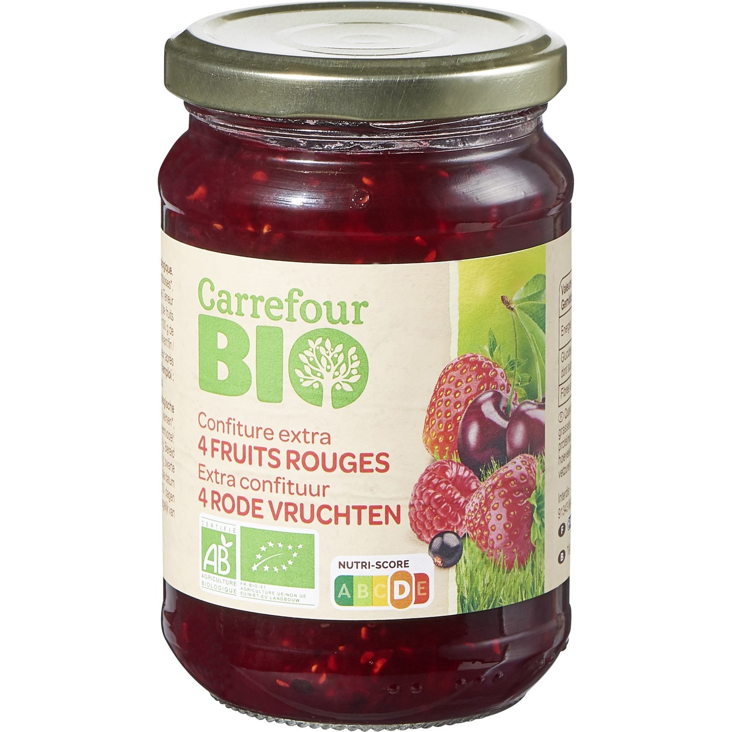 Confiture bio 4 fruits rouges CARREFOUR BIO