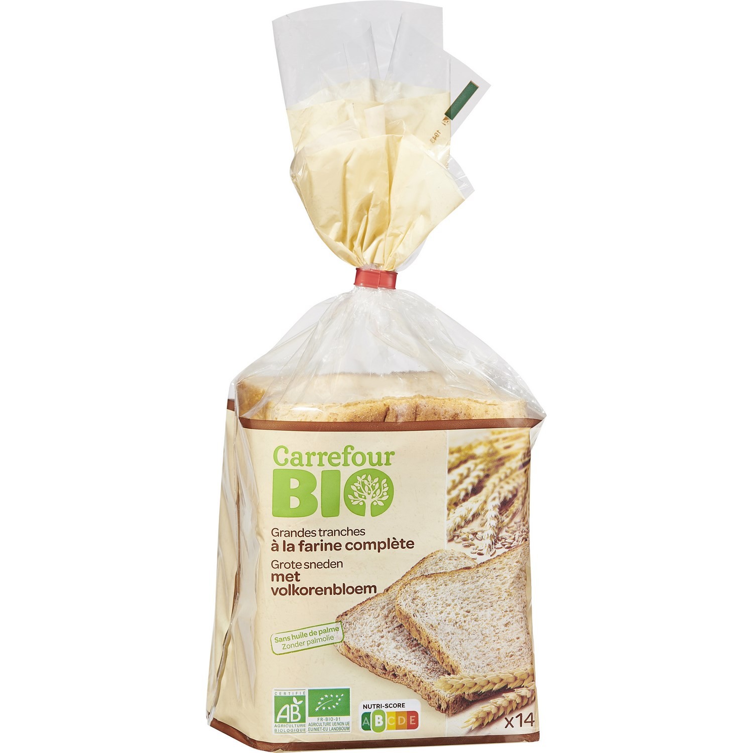 Pain de mie Complet Bio Grandes Tranches CARREF...