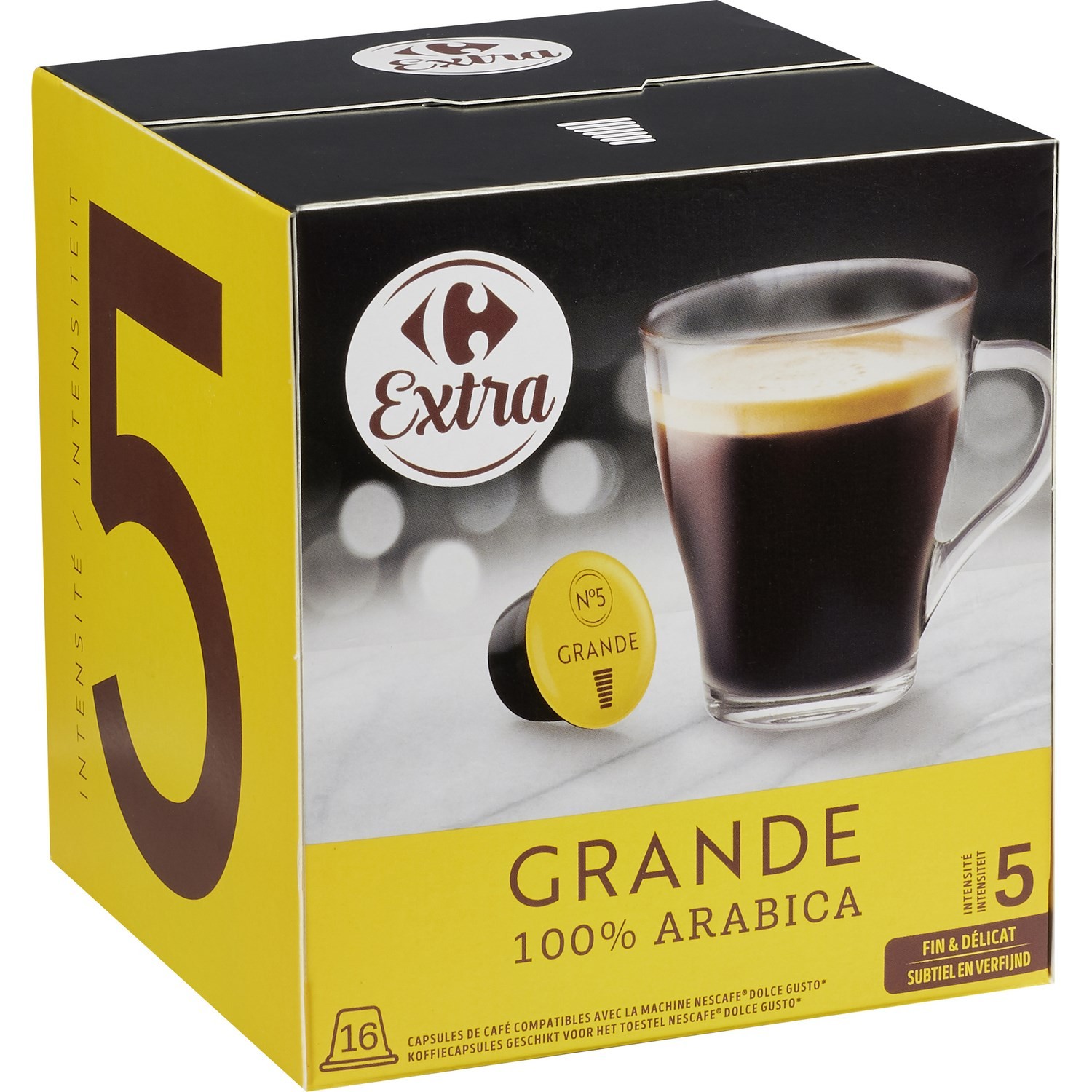 Café capsules Grande 100% arabica CARREFOUR