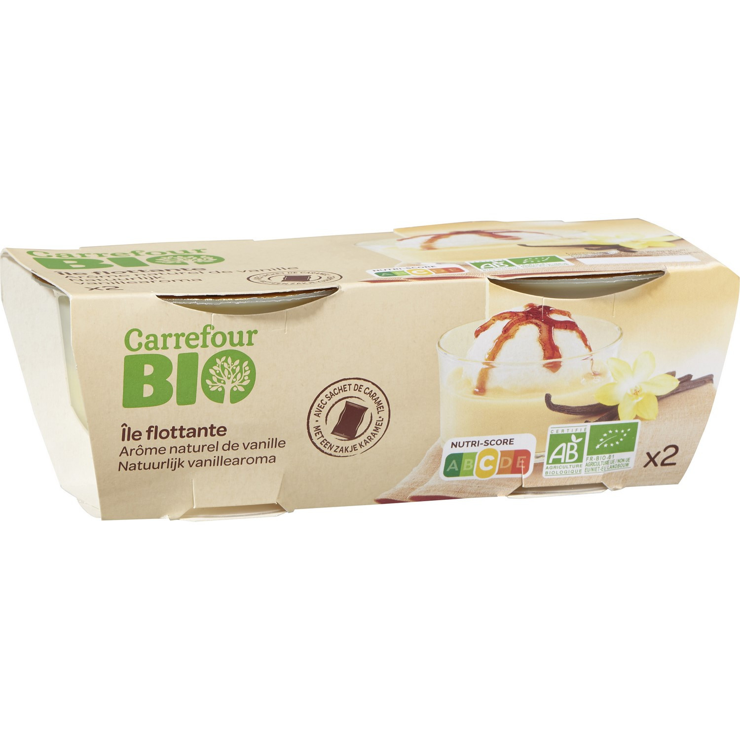 Dessert ile flottante vanille Bio CARREFOUR BIO