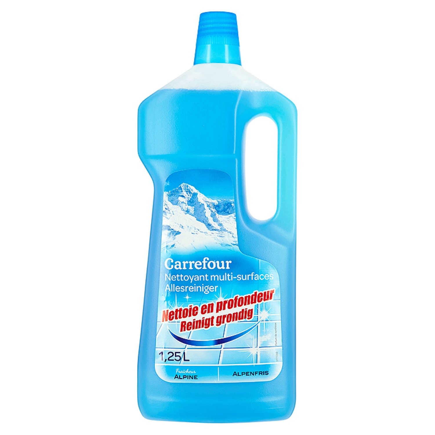 Nettoyant ménager multi-surfaces fraîcheur alpin CARREFOUR 3560071236083 CRF CDM Nettoyant ménager multi-surfaces fraîcheur alpin CARREFOUR 3560071236083 CRF CDM