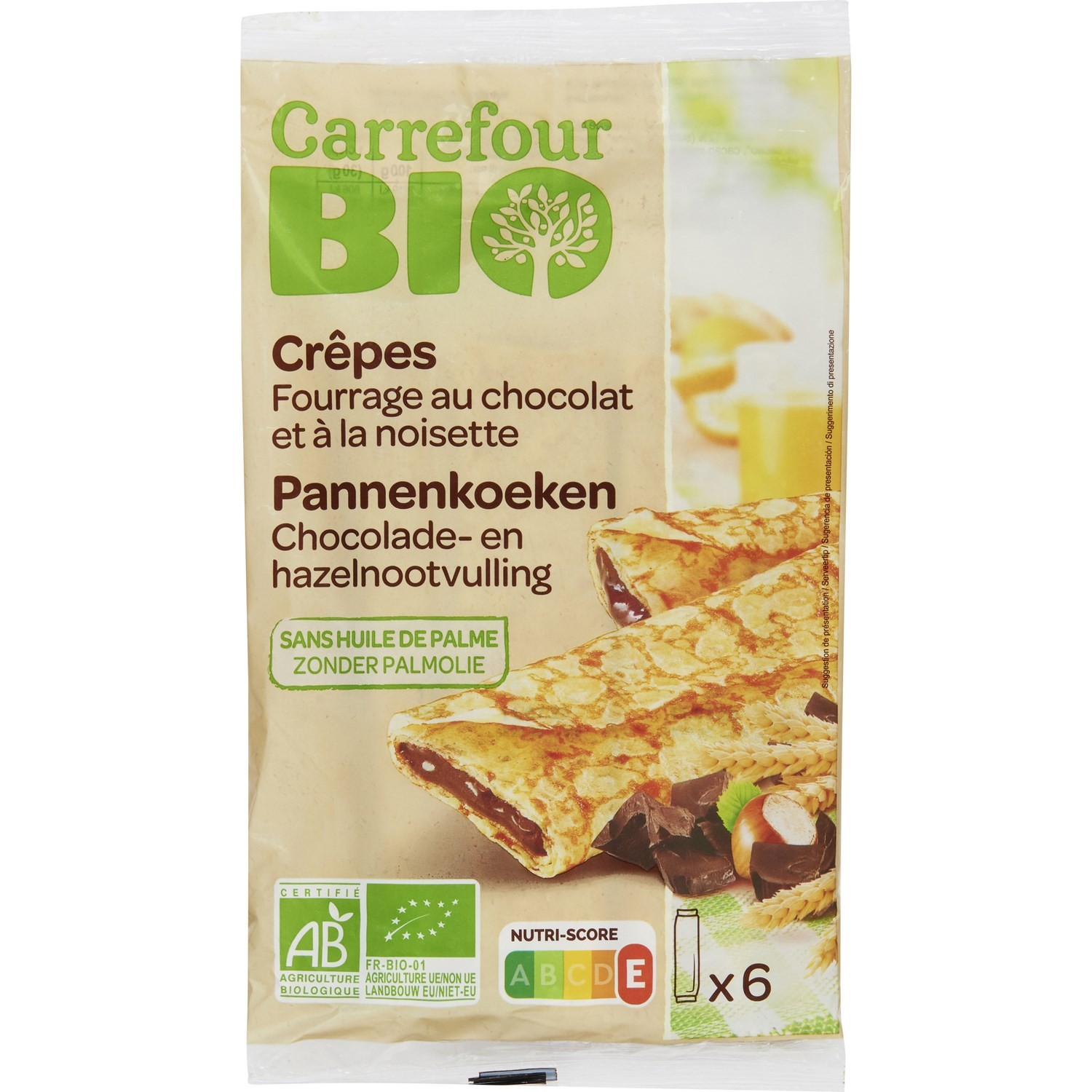 Crêpes chocolat noisette CARREFOUR BIO