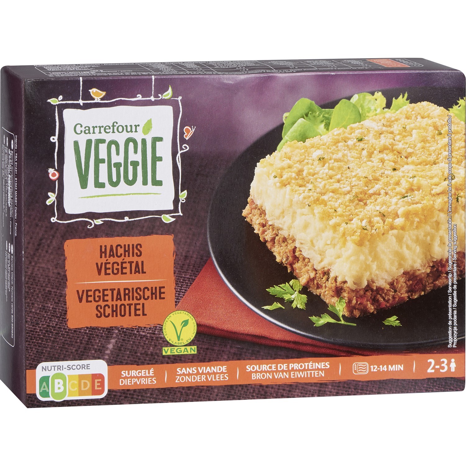 Plat cuisiné hachis végétal CARREFOUR VEGGIE