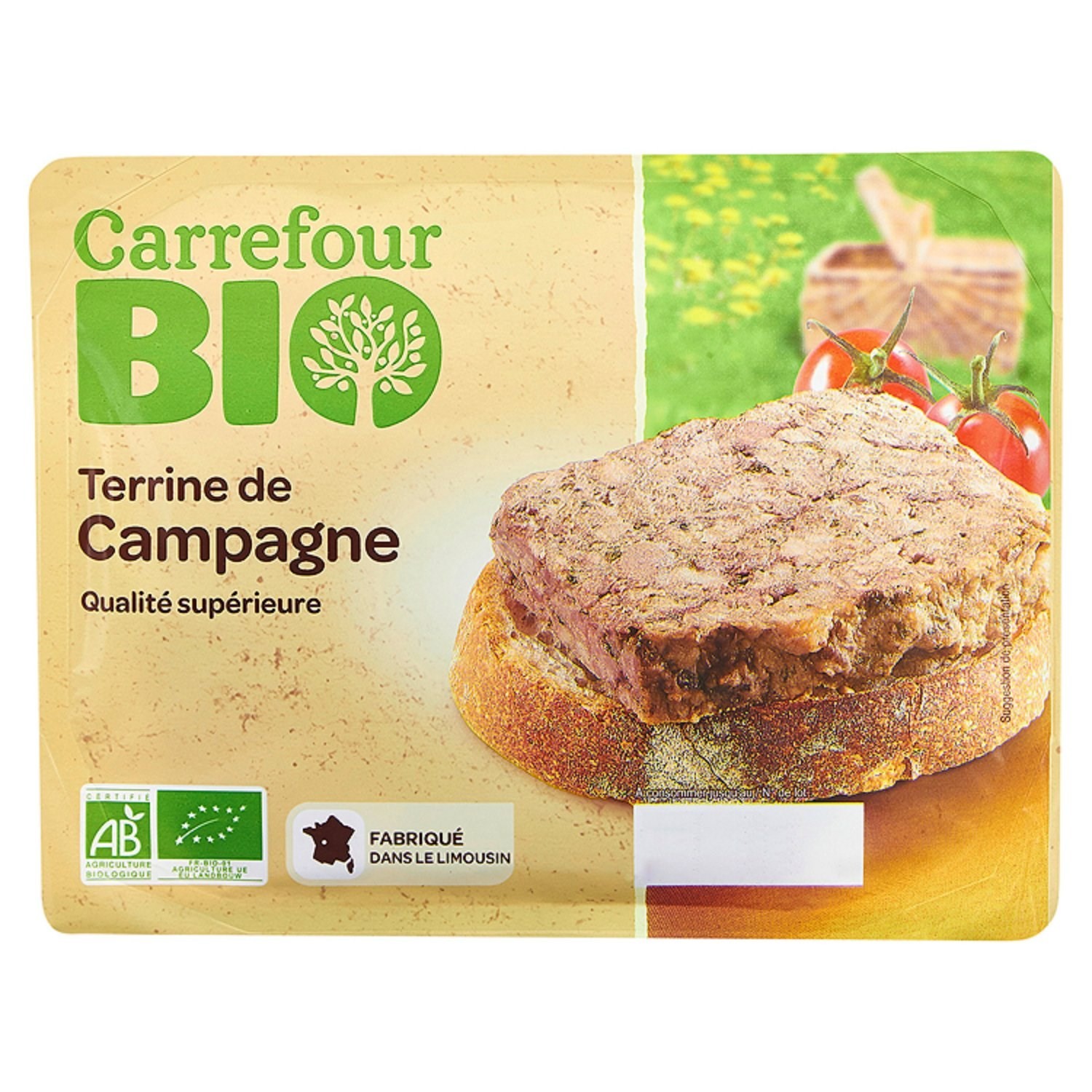 Terrine de campagne CARREFOUR BIO