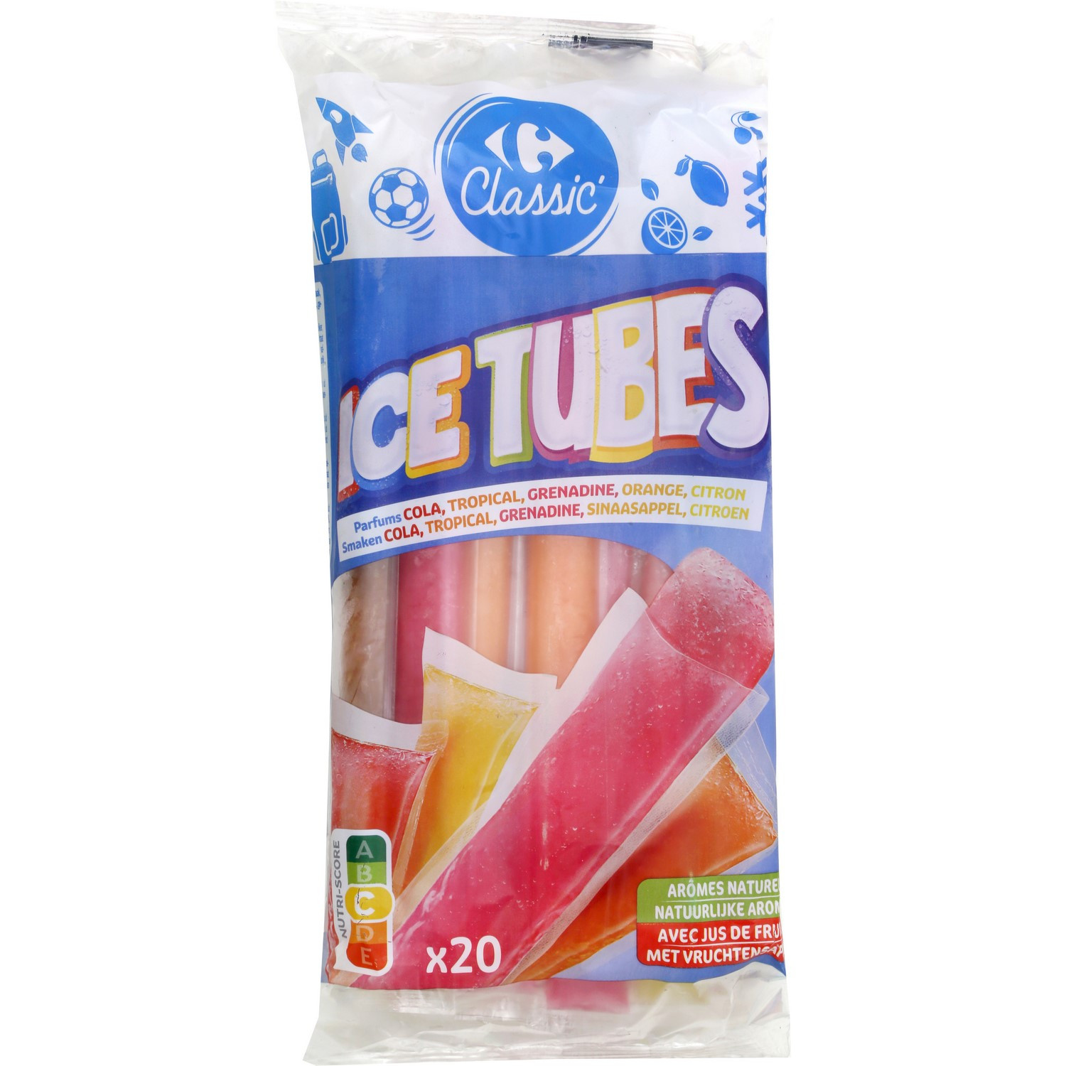 Glaces Ice Tubes CARREFOUR CLASSIC'