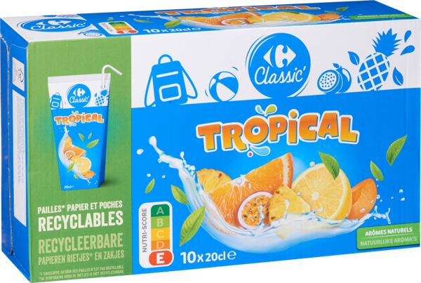 Jus de fruits à base de concentrés