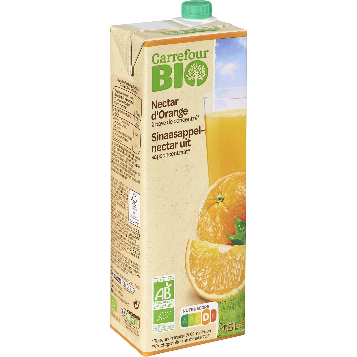 Nectar d'orange  CARREFOUR BIO