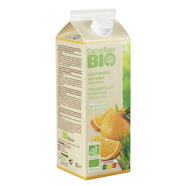 Pur jus d'orange sans pulpe