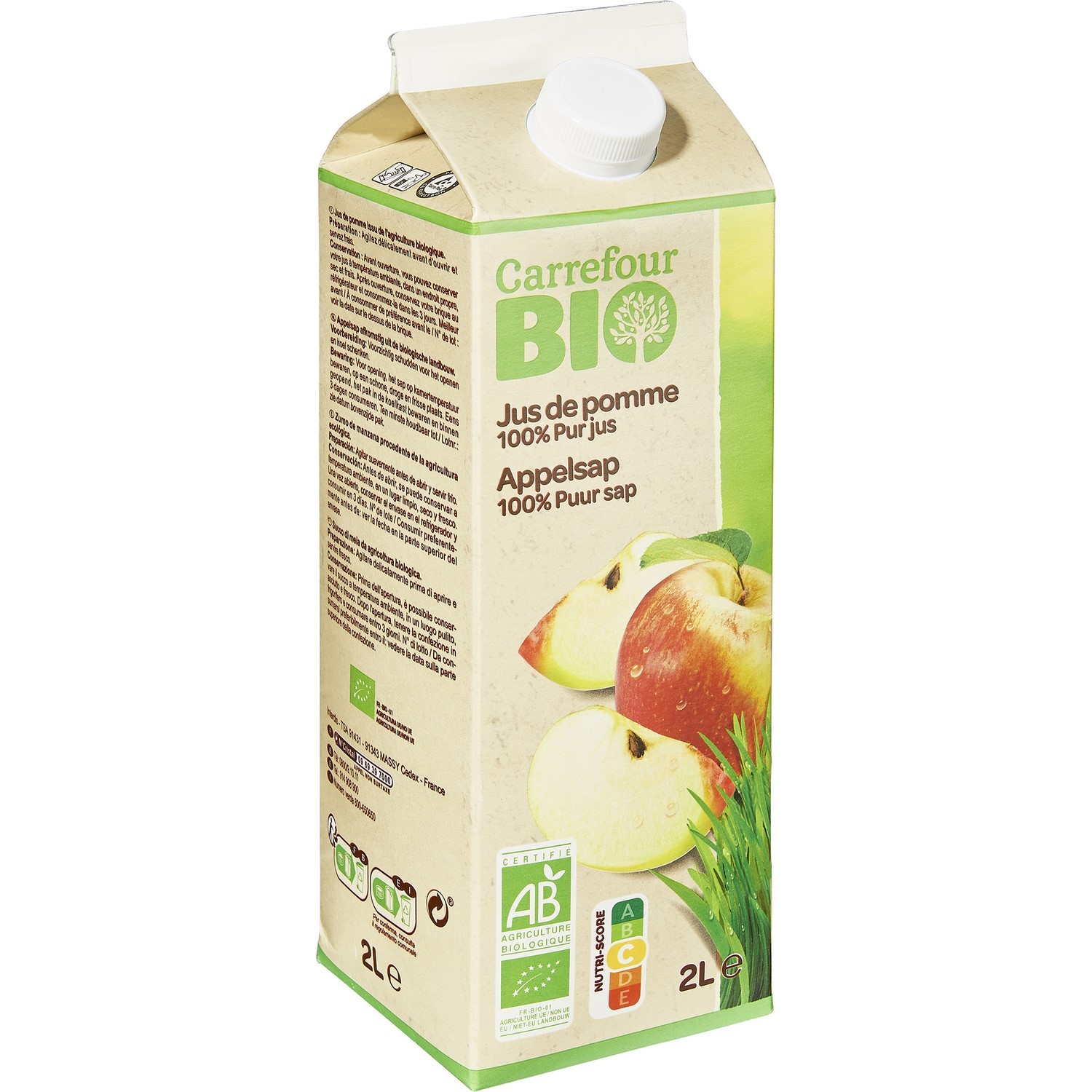 Jus de pomme bio 100% pur jus CARREFOUR BIO