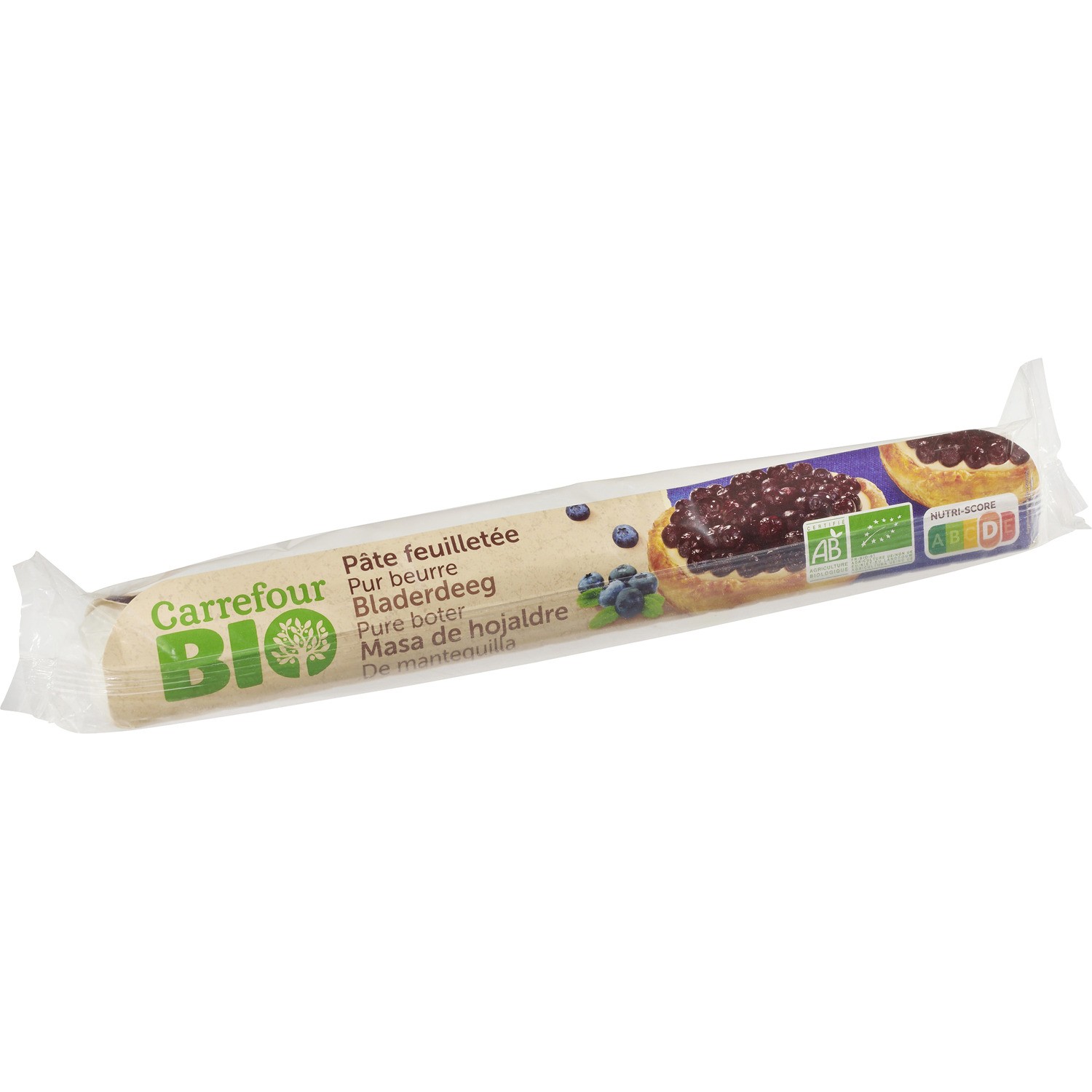Pâte feuilletée pure beurre CARREFOUR BIO