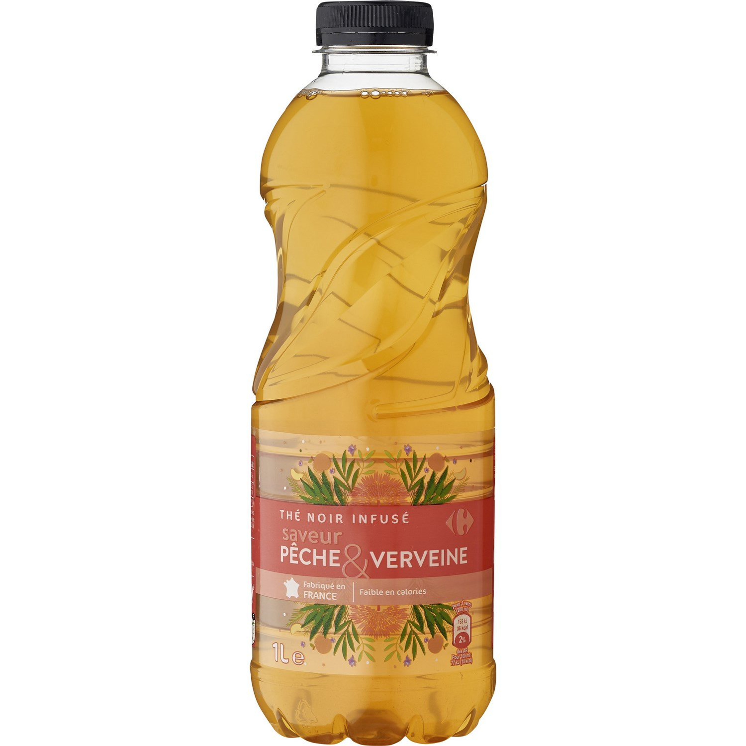 Boisson thé noir pêche & verveine CARREFOUR