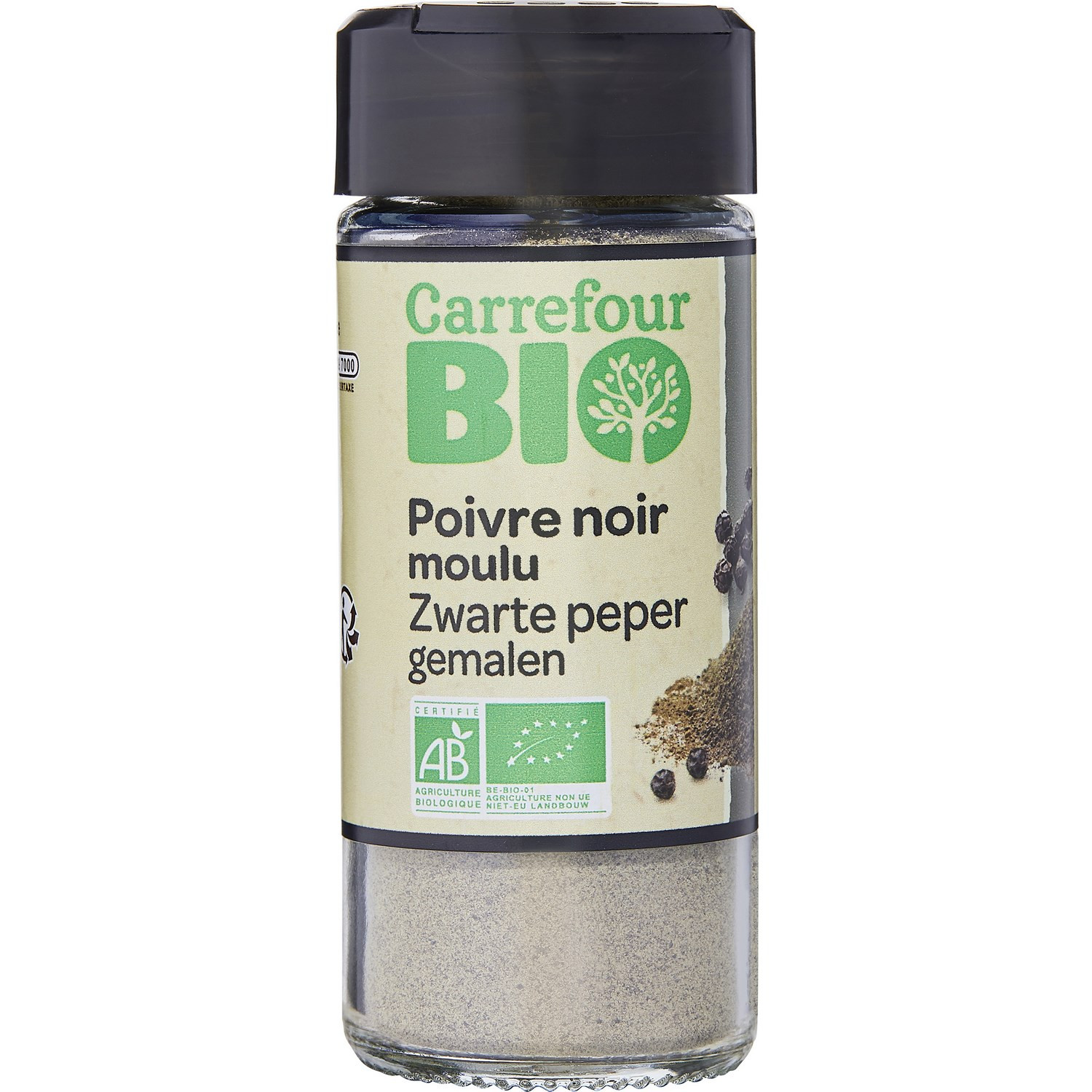 Poivre noir moulu CARREFOUR BIO